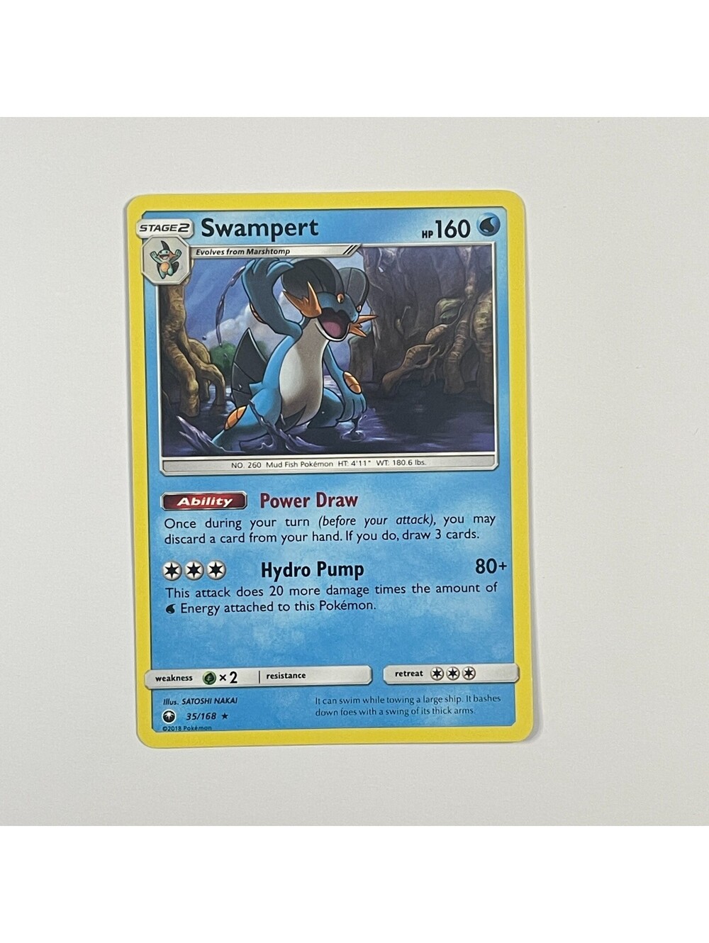 Pokemon Swampert 35/168 Celestial Storm 2018 English Rare Card